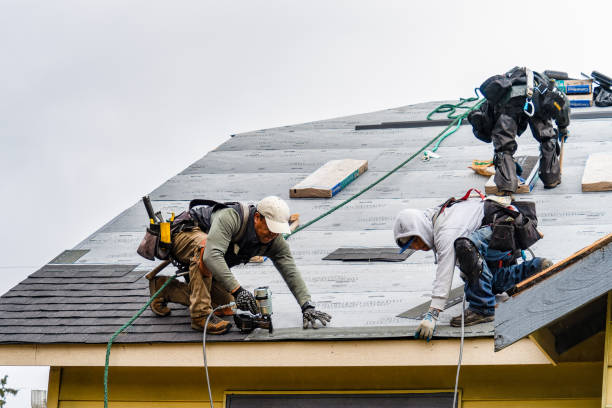 Professional Roofing technician working in South Milford, IN